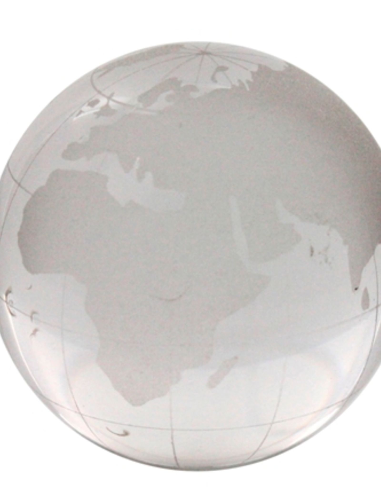 Medium Clear Etched Glass Globe D2"