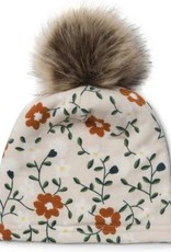 Flower Vine Kid's Pom Pom Hat in Tencel 2T-5T