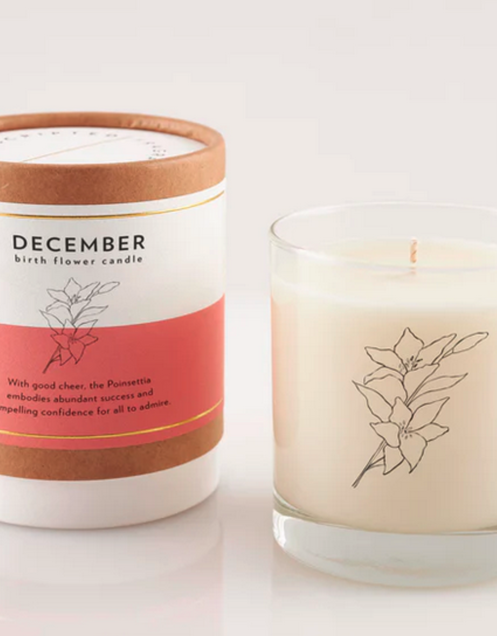 December Flower Soy Candle in Glass 8oz/50 hours
