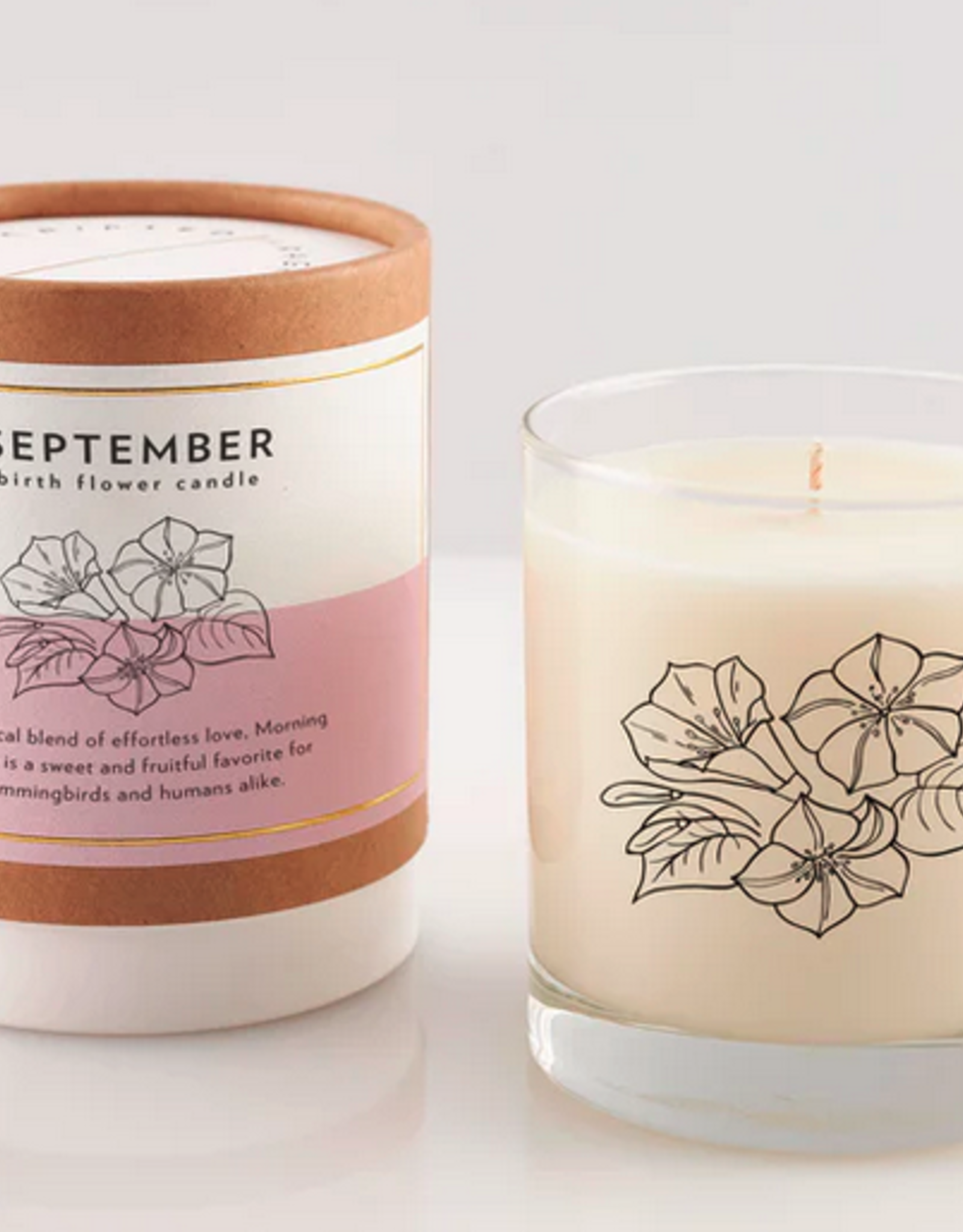 September Flower Soy Candle in Glass 8oz/50 hours