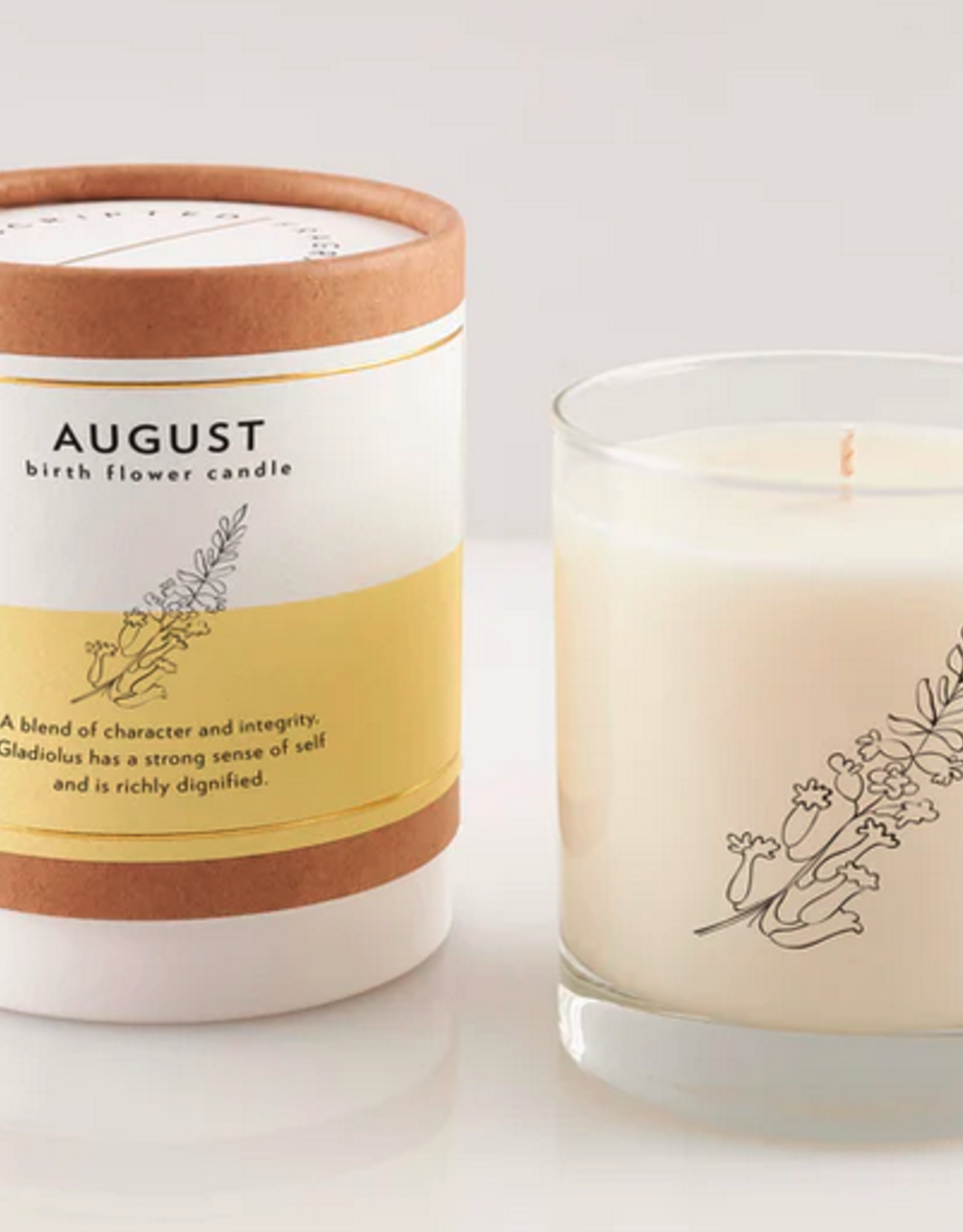 August Flower Soy Candle in Glass 8oz/50 hours