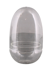 3.5" x 7" Oval Tabletop Glass Terrarium