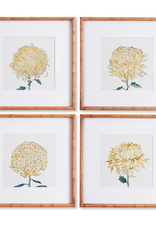 Chrysanthemum Print L19.5" - 4 Assorted