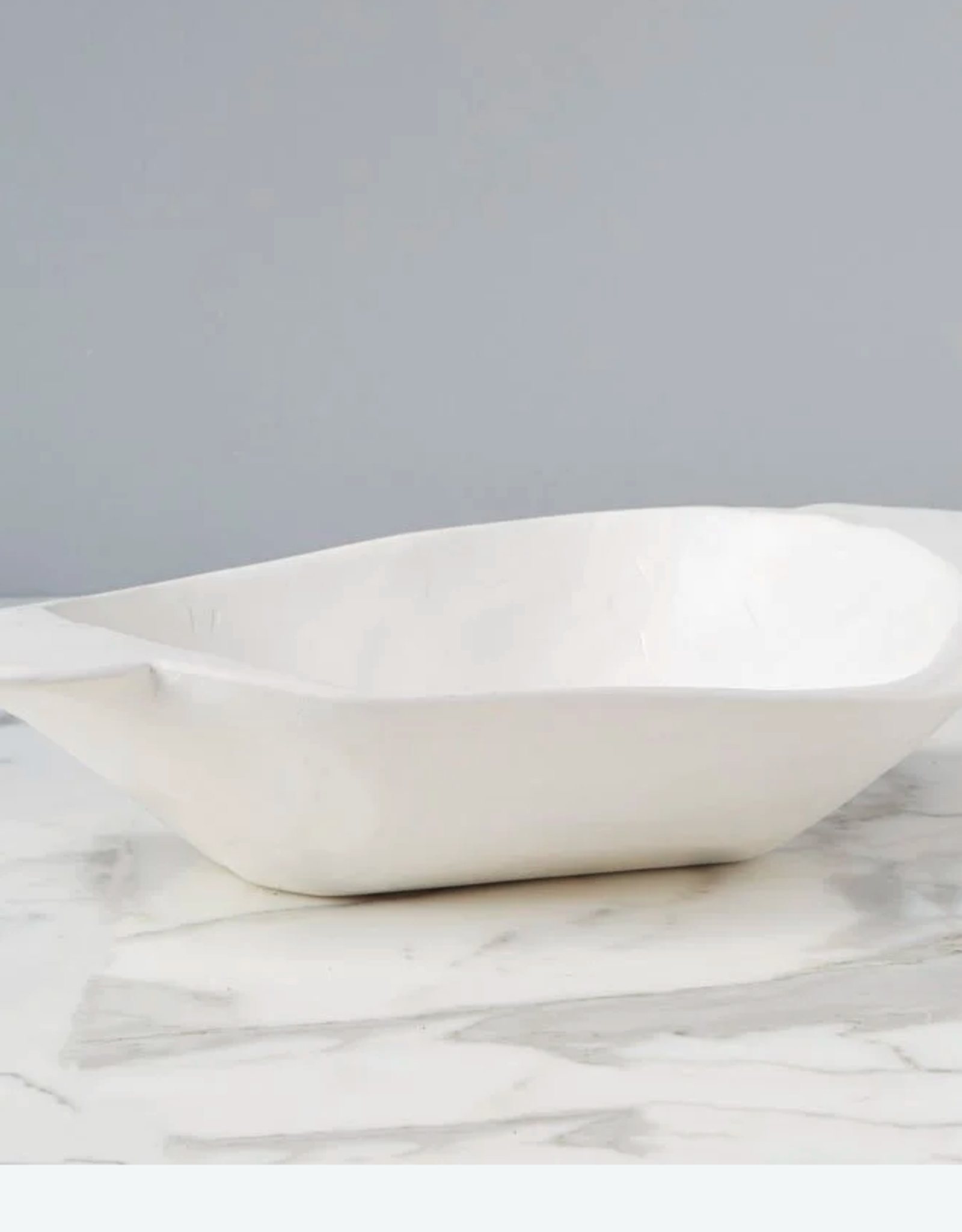 Small Mod White Dough Bowl L18" W10"