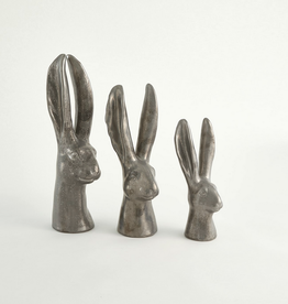 Small Matte Silver Rabbit H12.5"