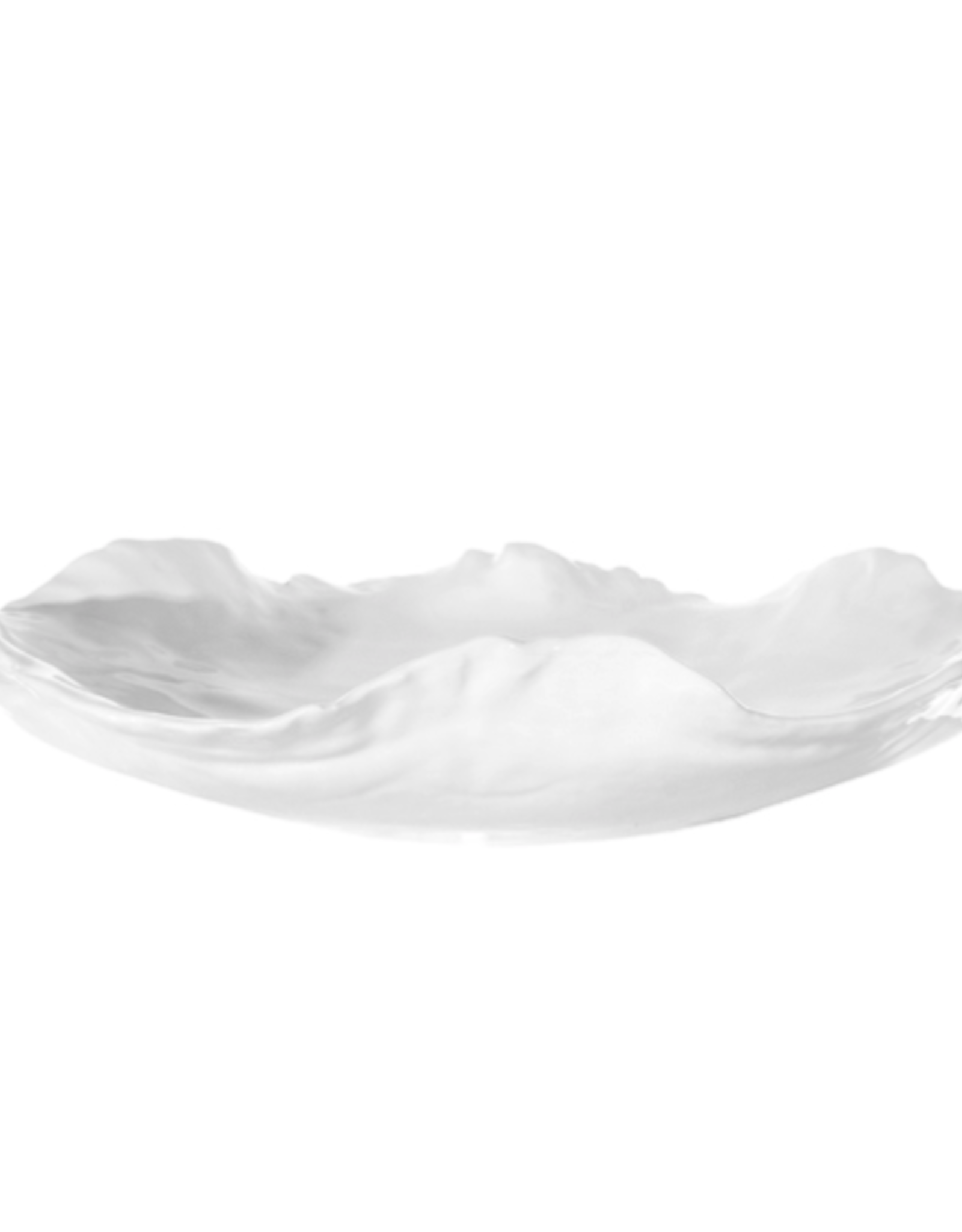 White Shiny Cera Organic Plate D17.5"