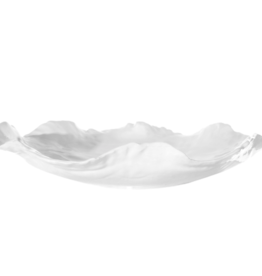 White Shiny Cera Organic Plate D17.5"