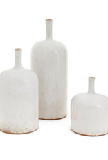 Medium White Reactive Glaze Stoneware Vase H9.5" Reg $41 Now $20