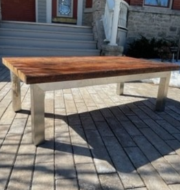 Coffee Table - Steel Legs with Wooden Top L47"  W24" H15" Reg $1100 Now $500