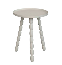 Light Grey Aluminum Side Table H19" D14" Reg $259  Now $100