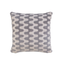 Woven Cotton Jacquard Pillow with Abstract Pattern L18"