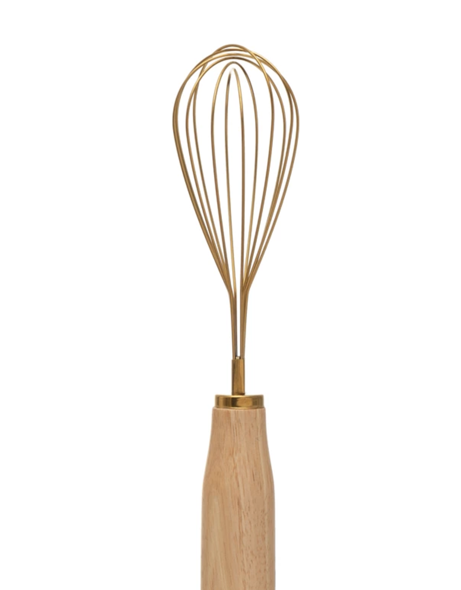 Stainless Steel Standing Whisk with Gold Electroplating