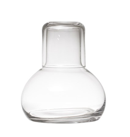 Glass Carafe with Lid H6.25"