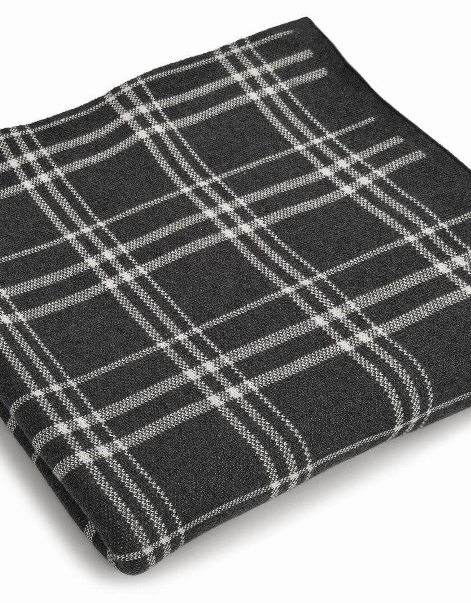 Charcoal Thomas Plaid Cotton Throw 50" x 60"