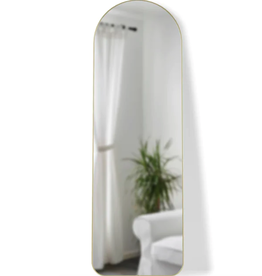 Gold Hubba Arched Leaning Mirror W20" H62"