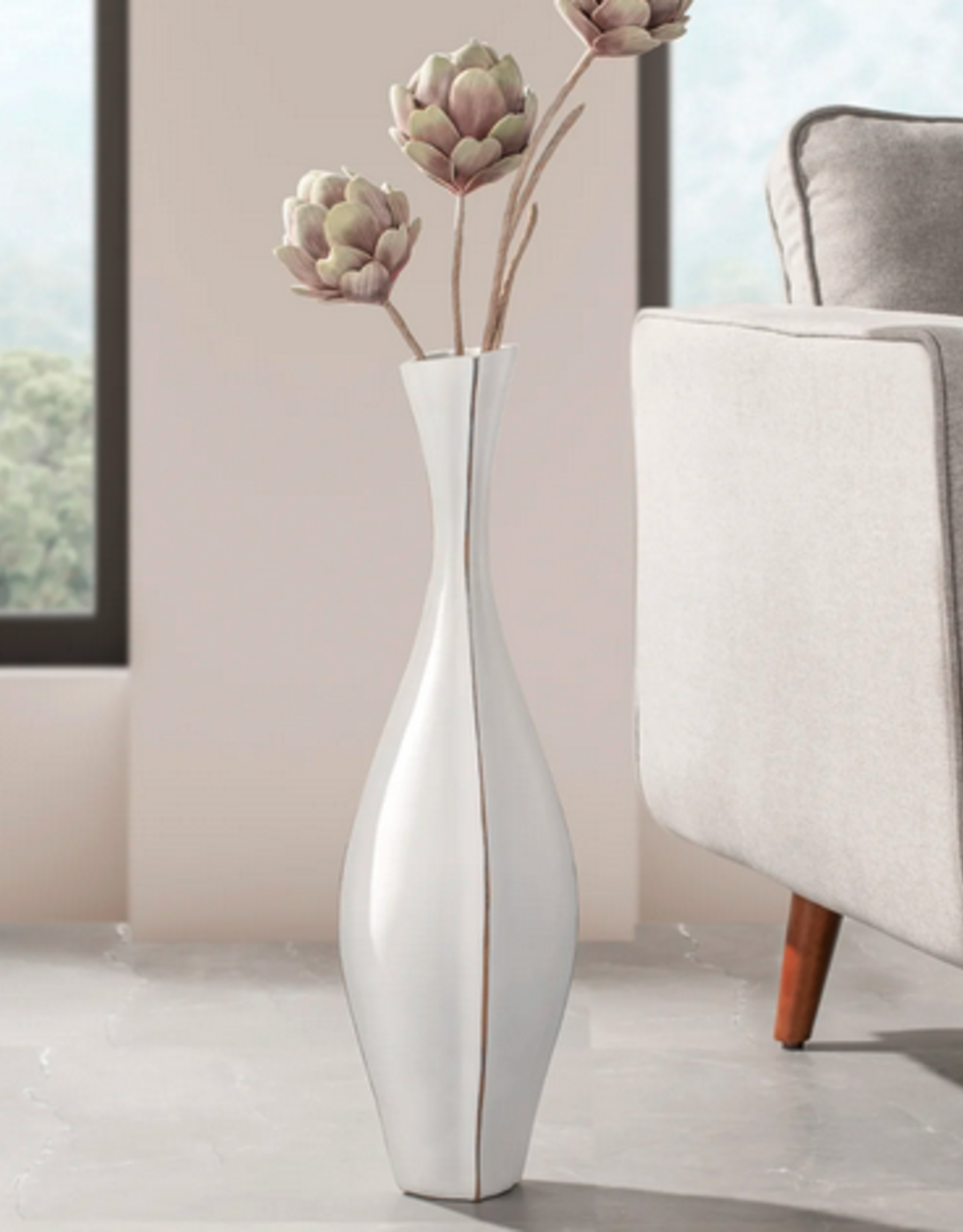 Tall Whimsical Gourd Vase H26.5"
