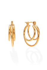 Portia Hoop Earrings-Gold