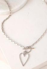 Lovestruck Heart Necklace - Silver