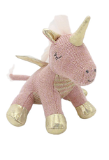 Uliana Unicorn Knit Rattle H6"