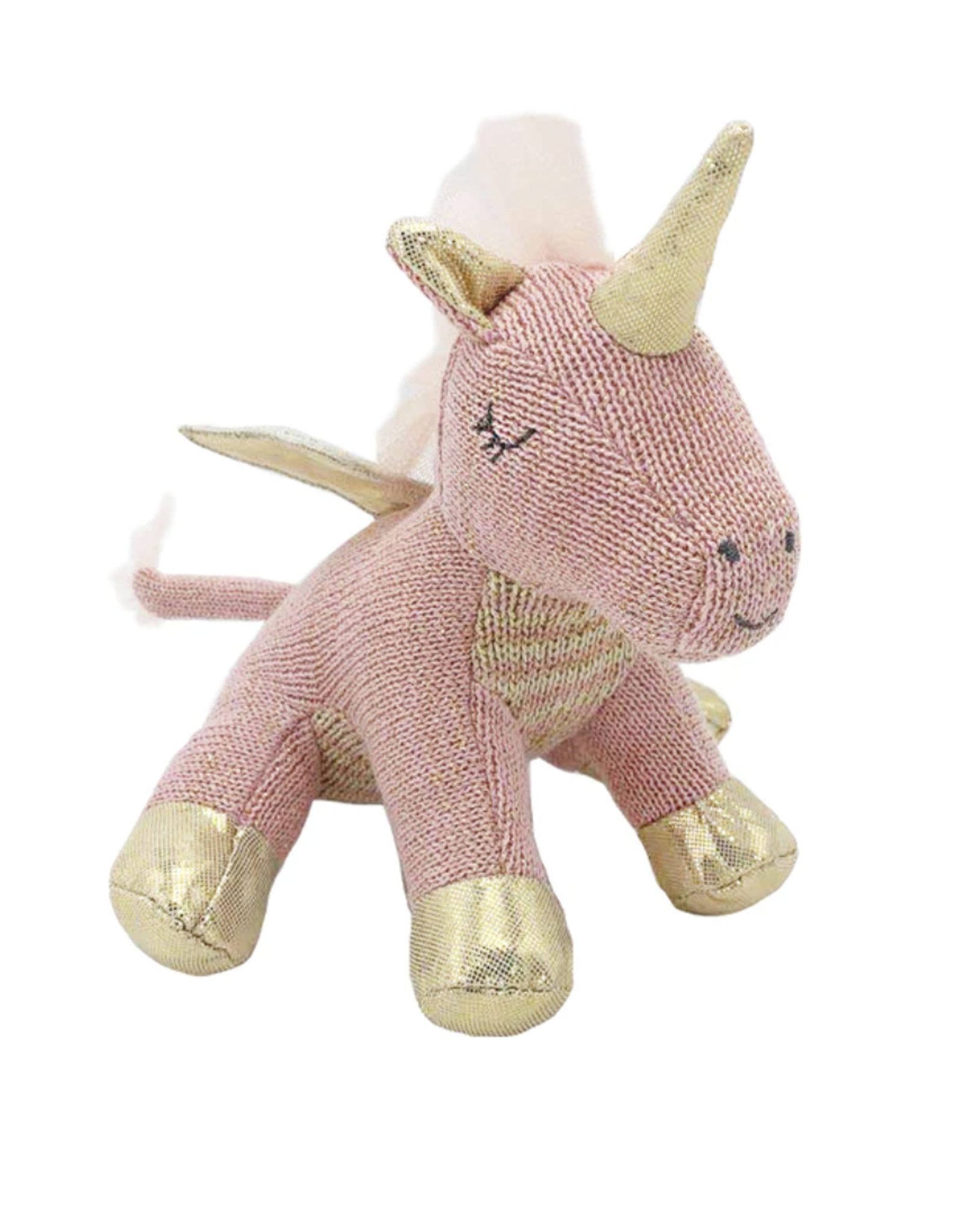 Uliana Unicorn Knit Rattle H6"