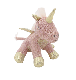 Uliana Unicorn Knit Rattle H6"