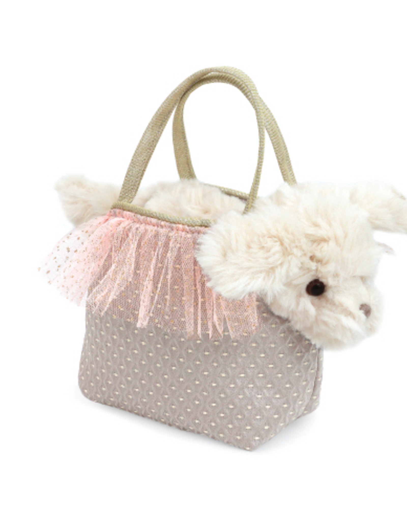 Sugar Maltese Puppy in Purse Plush
