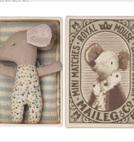 Blue Sleepy/Wakey Baby Mouse in Matchbox H3.93"