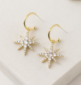 Gold Etoile Star Hoop Earrings  Reg $95 Now $65