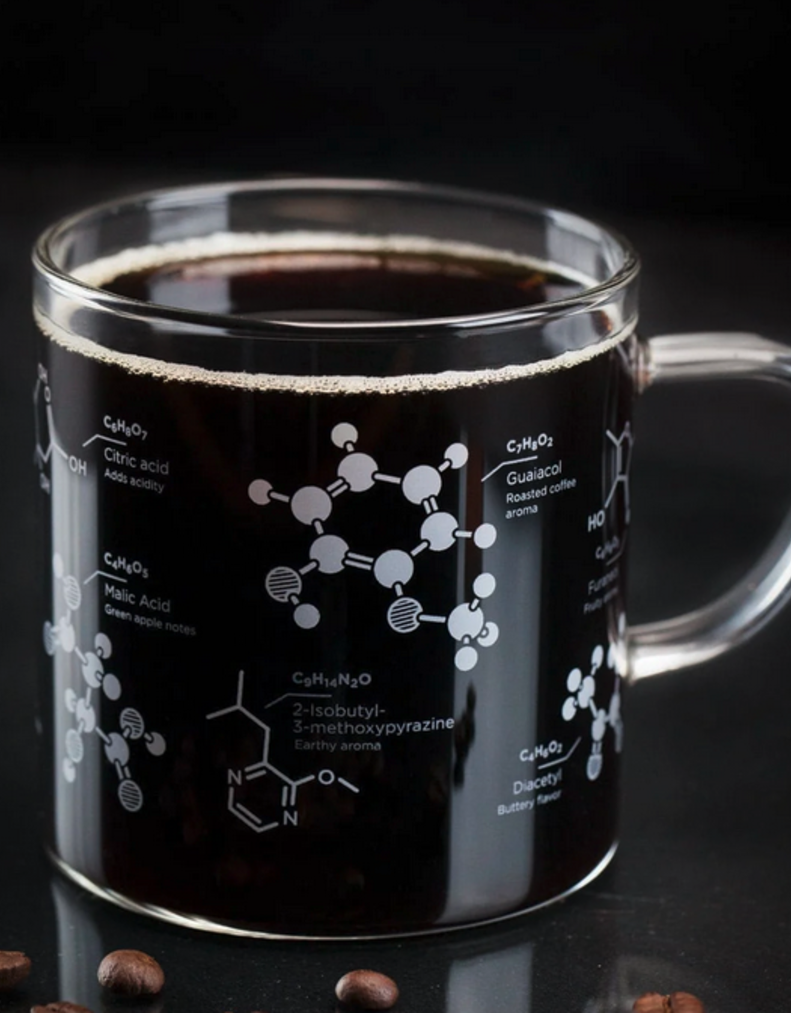 Coffee Chemistry Glass Mug 13oz
