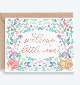 Welcome Little One Watercolour Card
