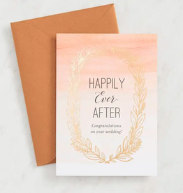 Happily Every After Laurel Wedding Greeting Card