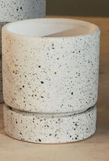 Small Nisha Textured Pot with Saucer H3.75"