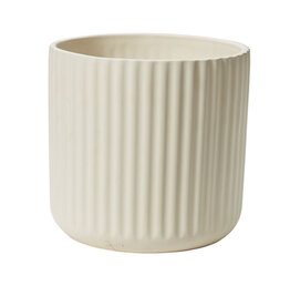 Large Off-White Beam Pot D11.25"