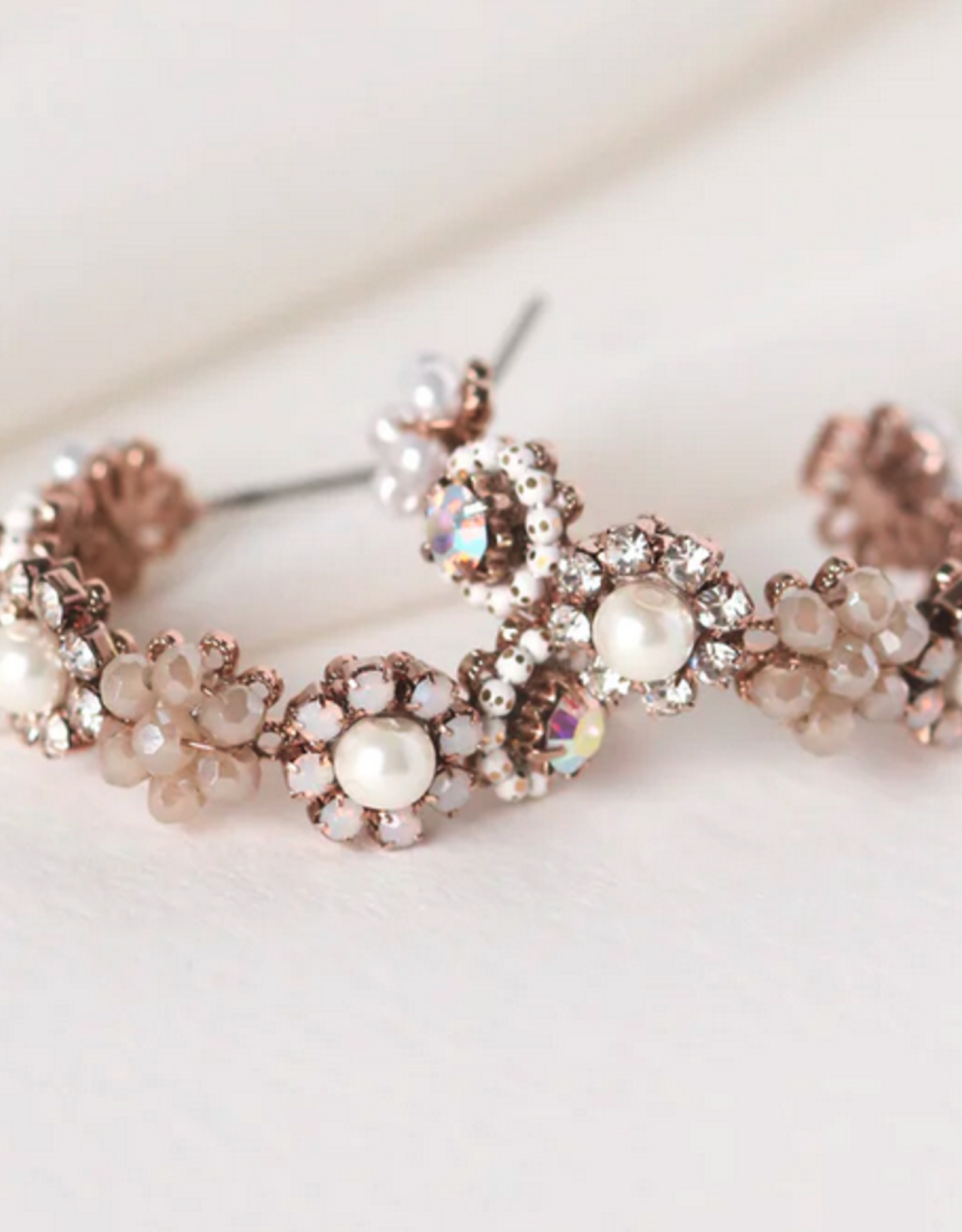 Bloom Crystal Hoop Earrings