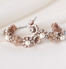 Bloom Crystal Hoop Earrings