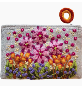 Freshwater Embroidered Wool Pouch