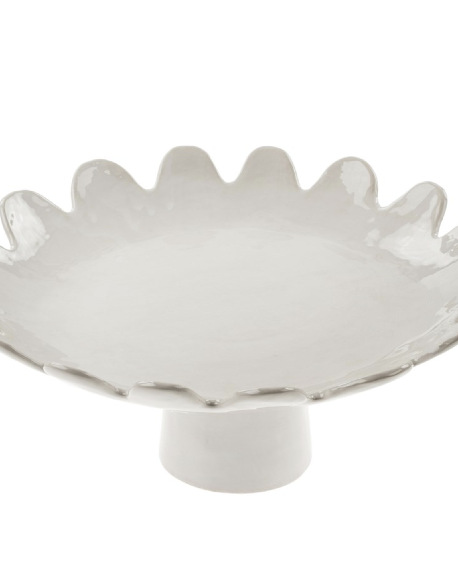Scalloped Cake Stand D13.5" H5.75"