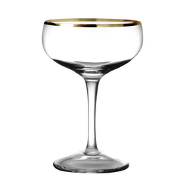Antoinette Cocktail Coupe with Gold Rim 6oz