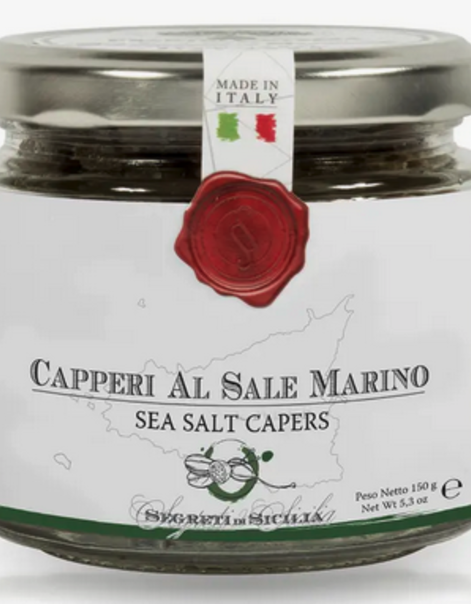 Gourmet Italian Capers in Sea Salt - Capers Non Pareil 150g