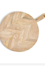 Small Round Marquetry Serving Board