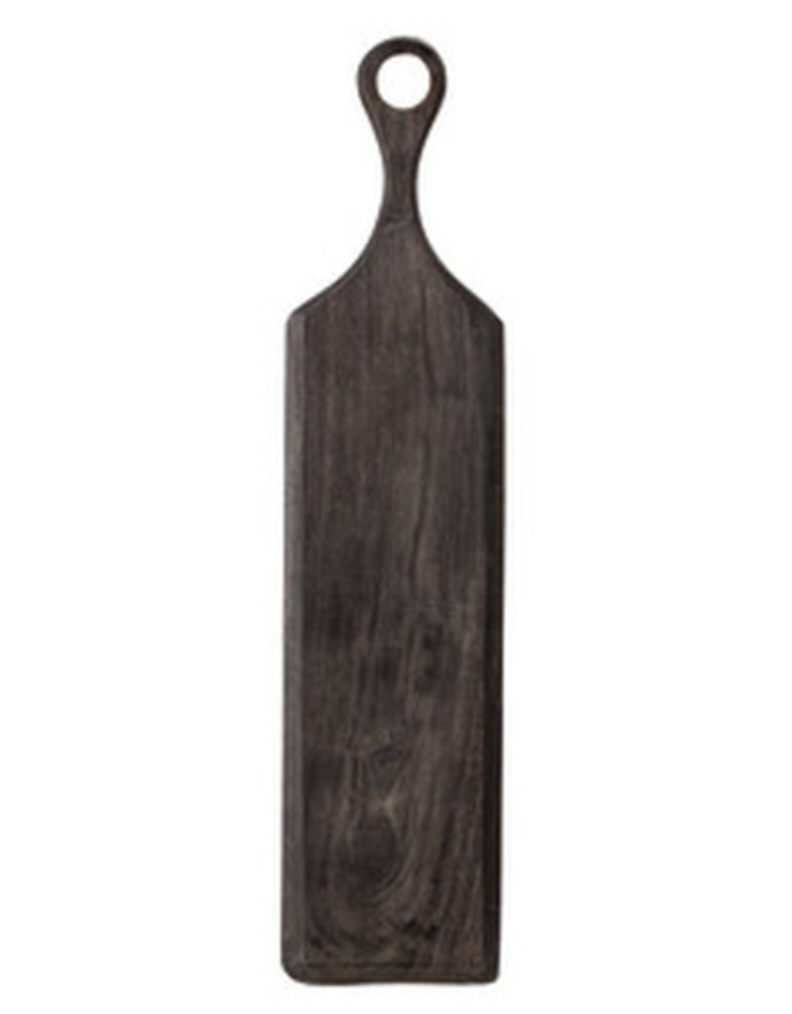 Small Black Acacia Wood Tray/Cutting Board W Handle L23.75"