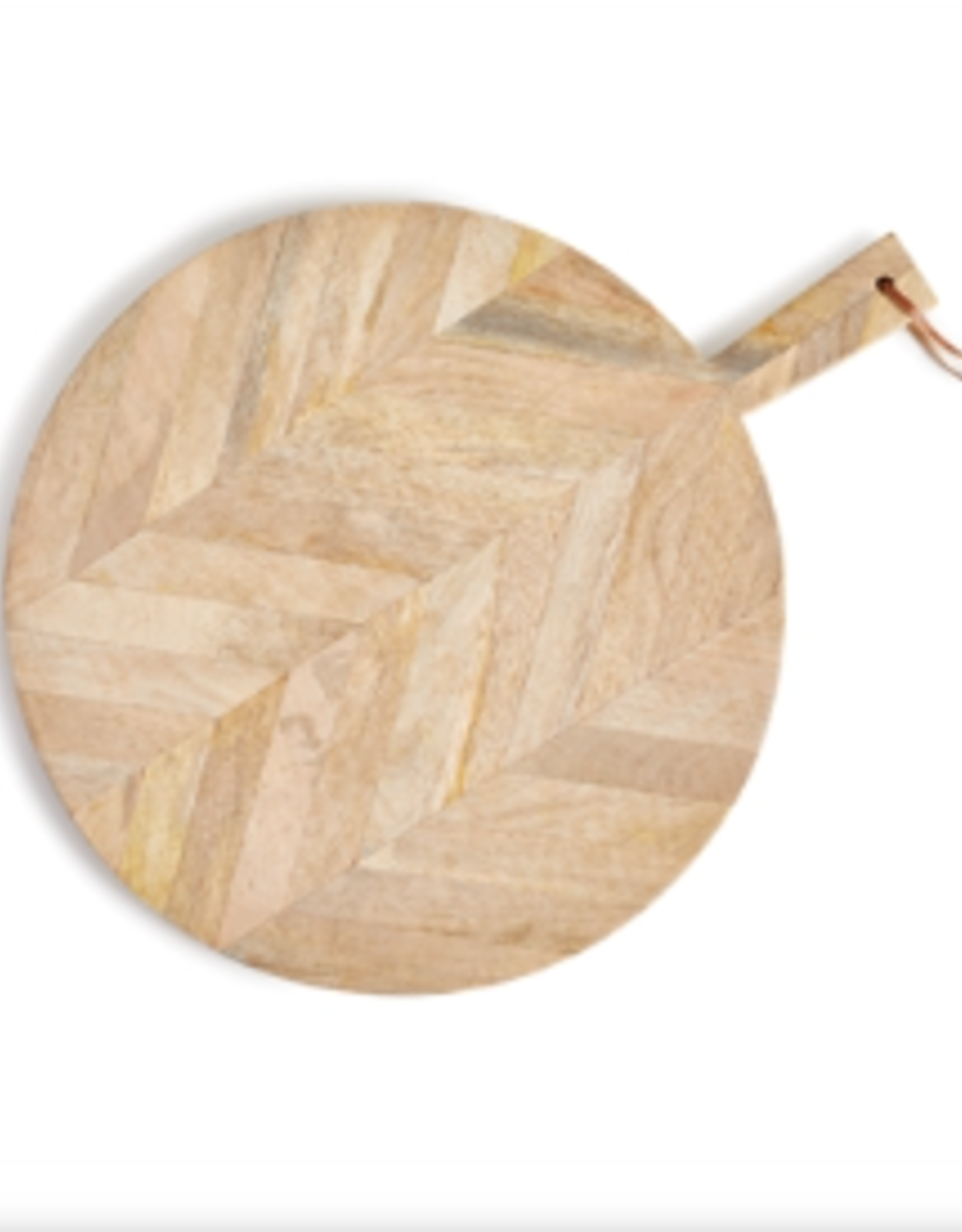 Large Round Marquetry Serving Board