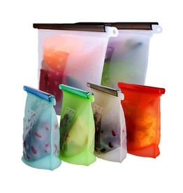 Reusable Silicone Storage Bag, Airtight Seal, 1.5L