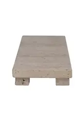 Beige Travertine Footed Serving Board L12" W4"