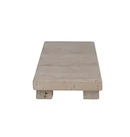 Beige Travertine Footed Serving Board L12" W4"