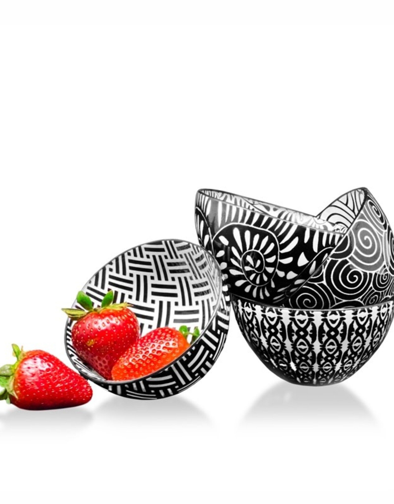 Black and White Dip Bowl D4" - Assorted