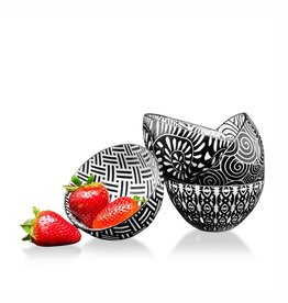 Black and White Dip Bowl D4" - Assorted