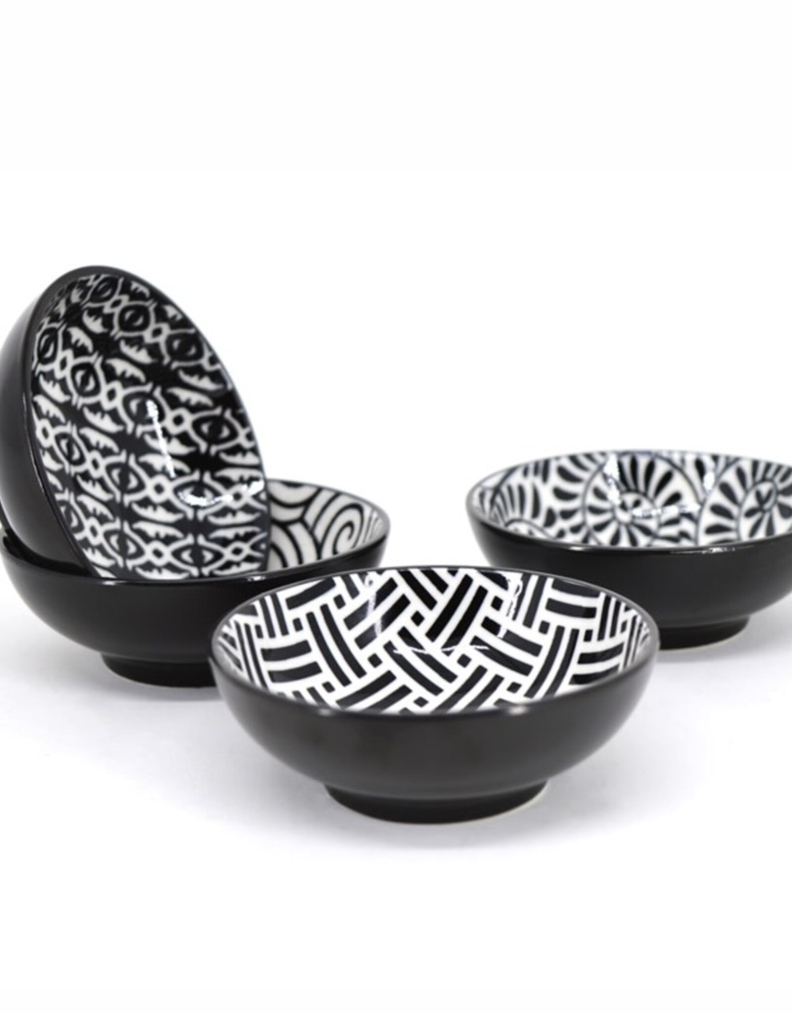 Black and White Pattern Dip Bowl D3.25" - Assorted