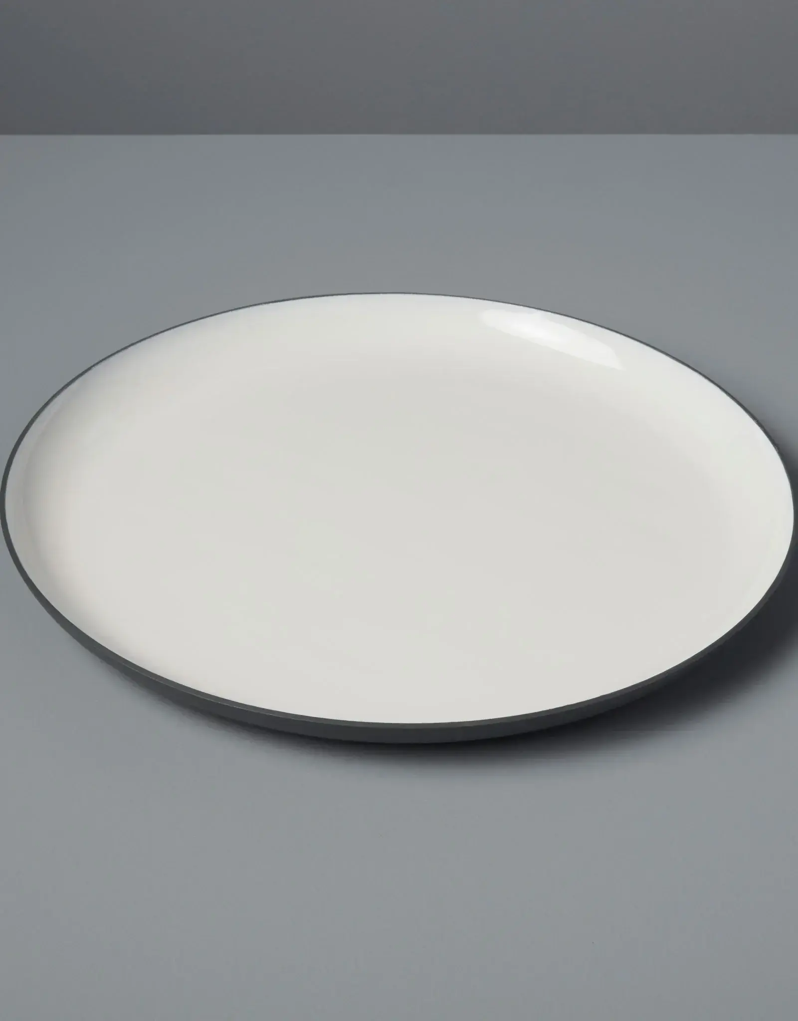 Easton Aluminum and Enamel Round Platter 14"D