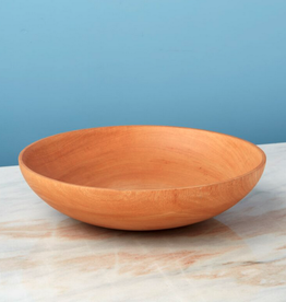 Kiln Mango Wood Shallow Bowl D11.75"